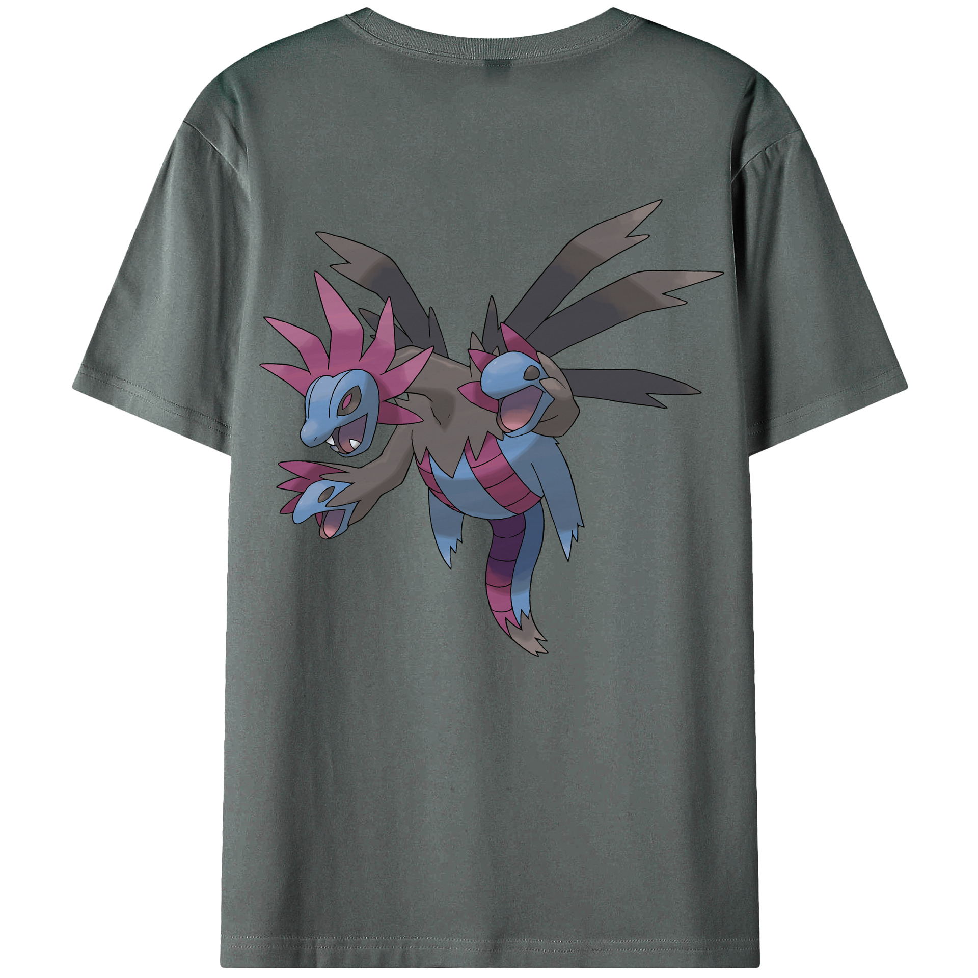 （画像用） ポケットモンスター Pokémon 綿100％ メンズ半袖Tシャツ（バックプリント） 通気性